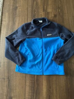 Columbia Navy & Bright Blue Zip-Up Fleece Jacket